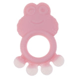 Maxbell Babies Infants Safe Teething cartoon Toys Silicone Molar Rod  Pink Frog