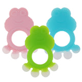 Maxbell Babies Infants Safe Teething cartoon Toys Silicone Molar Rod  Pink Frog