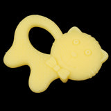 Maxbell Babies Infants Safe Teething cartoon Toys Silicone Molar Rod  Yellow Cat