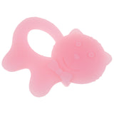 Maxbell Babies Infants Safe Teething cartoon Toys Silicone Molar Rod  Pink Cat
