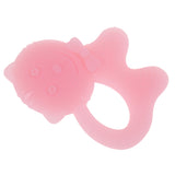 Maxbell Babies Infants Safe Teething cartoon Toys Silicone Molar Rod  Pink Cat
