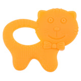 Maxbell Babies Infants Safe Teething cartoon Toys Silicone Molar Rod  Orange Cat