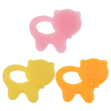 Maxbell Babies Infants Safe Teething cartoon Toys Silicone Molar Rod  Orange Cat