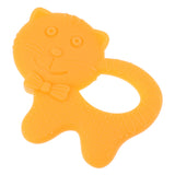 Maxbell Babies Infants Safe Teething cartoon Toys Silicone Molar Rod  Orange Cat