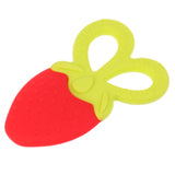 Maxbell Cute Newborn Unisex Baby Safe Soft Silicone Teether Toy Red Strawberry