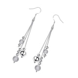 Maxbell Elegant Women Silver Metal Ear Stud Dangle Earrings Charms Jewelry Waterdrop