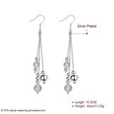 Maxbell Elegant Women Silver Metal Ear Stud Dangle Earrings Charms Jewelry Waterdrop