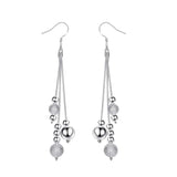 Maxbell Elegant Women Silver Metal Ear Stud Dangle Earrings Charms Jewelry Waterdrop