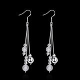 Maxbell Elegant Women Silver Metal Ear Stud Dangle Earrings Charms Jewelry Waterdrop