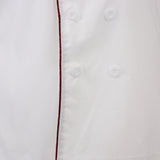 Maxbell Men Women Chef Uniform Single Breasted Cook Short Sleeve Coat   M Red