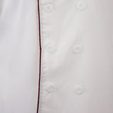 Maxbell Men Women Chef Uniform Single Breasted Cook Short Sleeve Coat   M Red