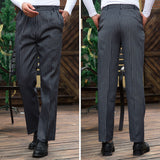 Maxbell Chef Work Pants Restaurant Kitchen Uniform Cook Trousers Elastic Waist 3XL Stripe