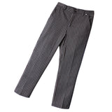 Maxbell Chef Work Pants Restaurant Kitchen Uniform Cook Trousers Elastic Waist 2XL Stripe