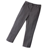 Maxbell Chef Work Pants Restaurant Kitchen Uniform Cook Trousers Elastic Waist XL Stripe