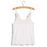 Maxbell Fashion Women Summer Lace Vest Top Sleeveless Blouse Casual Tops 4XL White