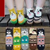 Maxbell Couple Pure Cotton Coloured Mid Calf Ankle Crew Short Socks Style 1