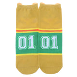 Maxbell Couple Pure Cotton Coloured Mid Calf Ankle Crew Short Socks Style 1
