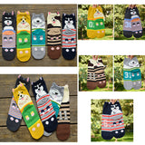 Maxbell Couple Pure Cotton Coloured Mid Calf Ankle Crew Short Socks Style 1