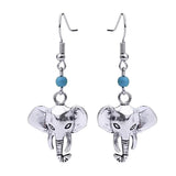 Maxbell Fashion Women's Tibetan Silver Elephant Dangle Earrings Jewelry Gift