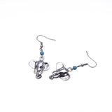 Maxbell Fashion Women's Tibetan Silver Elephant Dangle Earrings Jewelry Gift