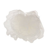 Maxbell White Tulle Mesh Flower Hat Headband Fascinator Bridal Cocktail Headpiece