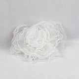 Maxbell White Tulle Mesh Flower Hat Headband Fascinator Bridal Cocktail Headpiece