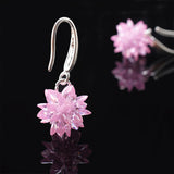 Maxbell Ice Flowers Stud Earring Super Elegant Flower Earrings Fashion Jewelry Pink