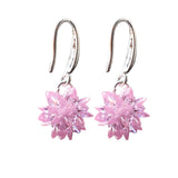 Maxbell Ice Flowers Stud Earring Super Elegant Flower Earrings Fashion Jewelry Pink