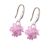 Maxbell Ice Flowers Stud Earring Super Elegant Flower Earrings Fashion Jewelry Pink