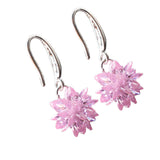 Maxbell Ice Flowers Stud Earring Super Elegant Flower Earrings Fashion Jewelry Pink