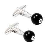 Maxbell Novelty 8 Pool Billiards Player Ball 3D Cufflinks Cuff Links Gifts for Men