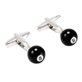 Maxbell Novelty 8 Pool Billiards Player Ball 3D Cufflinks Cuff Links Gifts for Men