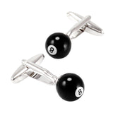 Maxbell Novelty 8 Pool Billiards Player Ball 3D Cufflinks Cuff Links Gifts for Men