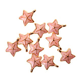 Maxbell 10Pcs Starfish Seashell Charm Pendants Bracelet DIY Jewelry  Light Pink