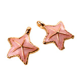 Maxbell 10Pcs Starfish Seashell Charm Pendants Bracelet DIY Jewelry  Light Pink