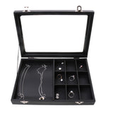 Maxbell Black Leather Necklace Bracelet Jewelry Retail Display Box Holder Organizer2