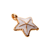 Maxbell 10Pcs Starfish Seashell Charm Pendants Bracelet DIY Jewelry  White