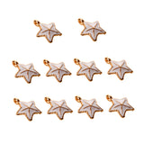 Maxbell 10Pcs Starfish Seashell Charm Pendants Bracelet DIY Jewelry  White