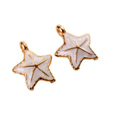 Maxbell 10Pcs Starfish Seashell Charm Pendants Bracelet DIY Jewelry  White