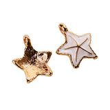 Maxbell 10Pcs Starfish Seashell Charm Pendants Bracelet DIY Jewelry  White