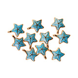 Maxbell 10Pcs Starfish Seashell Charm Pendants Bracelet DIY Jewelry  Blue