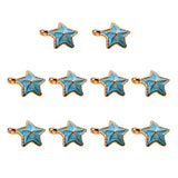 Maxbell 10Pcs Starfish Seashell Charm Pendants Bracelet DIY Jewelry  Blue