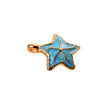 Maxbell 10Pcs Starfish Seashell Charm Pendants Bracelet DIY Jewelry  Blue