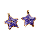 Maxbell 10Pcs Starfish Seashell Charm Pendants Bracelet DIY Jewelry  Light purple