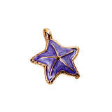 Maxbell 10Pcs Starfish Seashell Charm Pendants Bracelet DIY Jewelry  Light purple