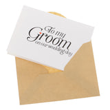 Maxbell 50pcs To My Groom on Our Wedding Day Cards in Brown Kraft Envelopes