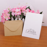 Maxbell 50pcs To My Groom on Our Wedding Day Cards in Brown Kraft Envelopes