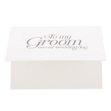 Maxbell 50pcs To My Groom on Our Wedding Day Cards in Brown Kraft Envelopes