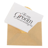 Maxbell 50pcs To My Groom on Our Wedding Day Cards in Brown Kraft Envelopes