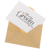 Maxbell 50pcs To My Groom on Our Wedding Day Cards in Brown Kraft Envelopes